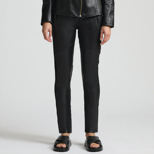 RAW BY RAW Frankie Leather Jogger-jet black