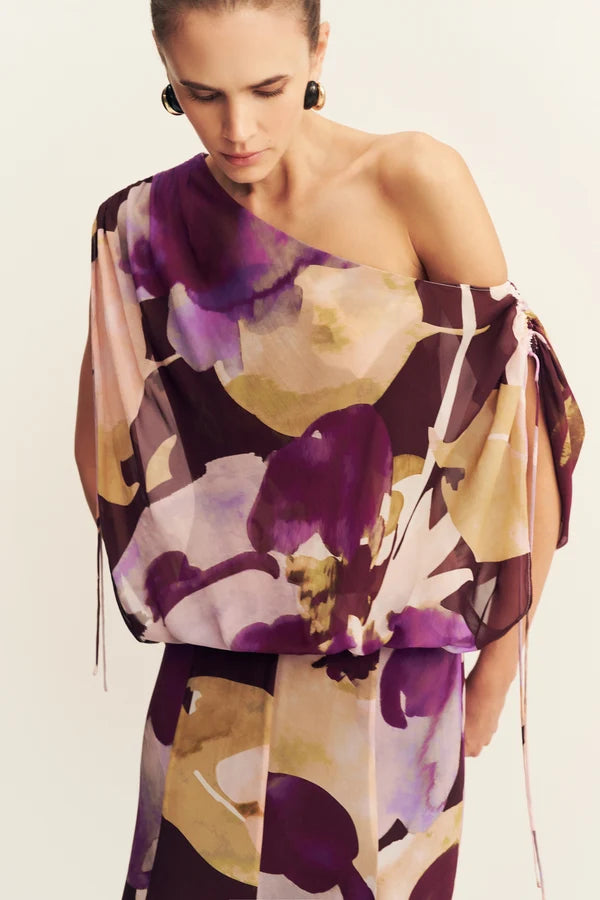 Shona Joy - Gia Off Shoulder Maxi Dress IN LILAC BLOOM