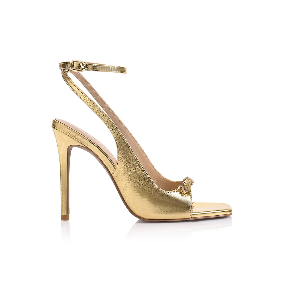 LANA WILKINSON - Goldie in Gold Metallic Leather