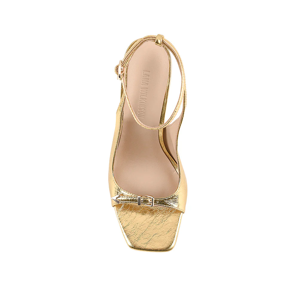 LANA WILKINSON - Goldie in Gold Metallic Leather