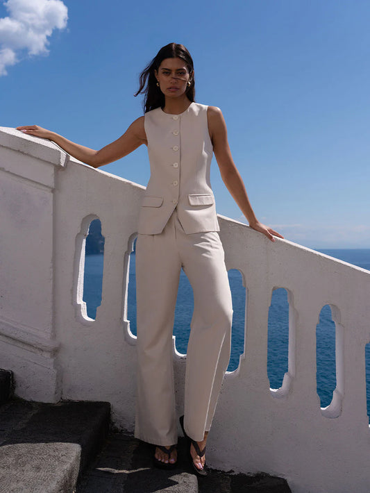 KIVARI - Hazel Pant - Cream