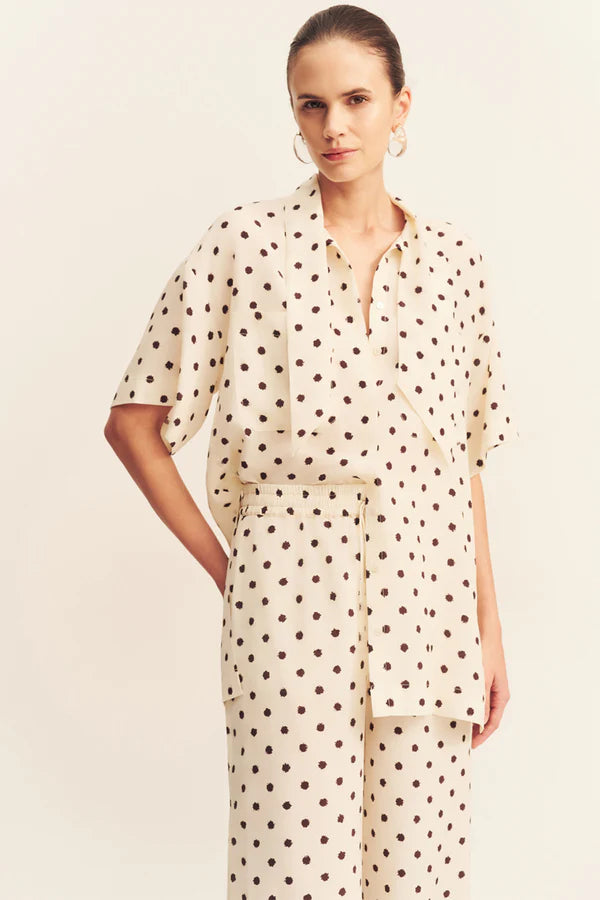SHONA JOY - Houston Side Split Short Sleeve Shirt
