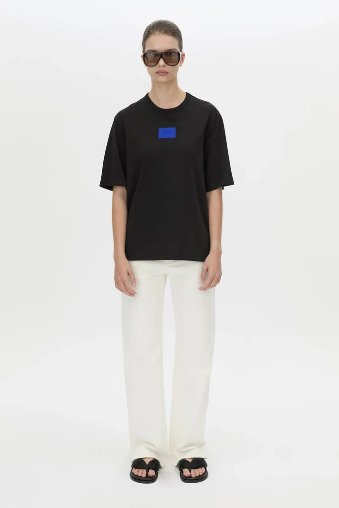 Camilla and Marc - Sapelle Flock Print Tee IN BLACK