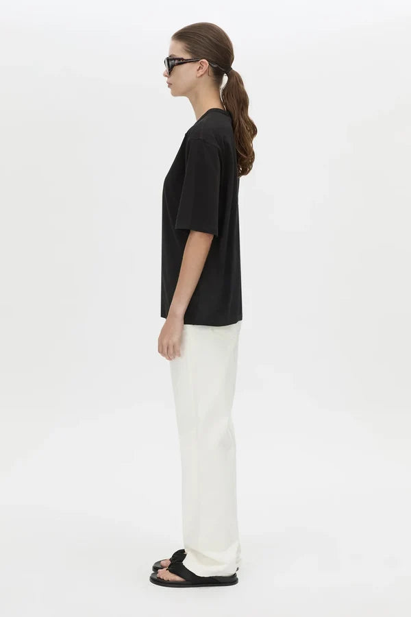 Camilla and Marc - Sapelle Flock Print Tee IN BLACK