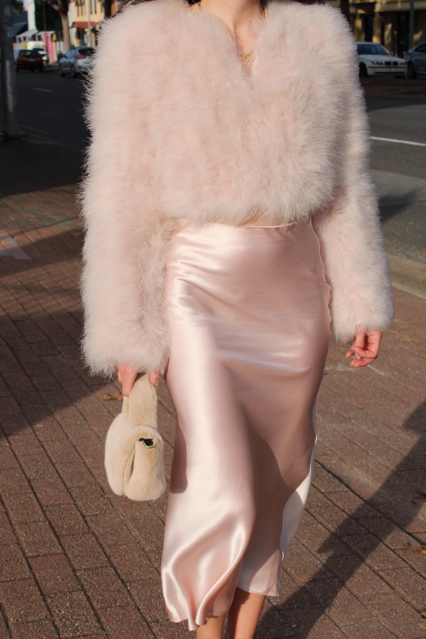 BUBISH - Manhattan Crop Jacket - Baby Pink