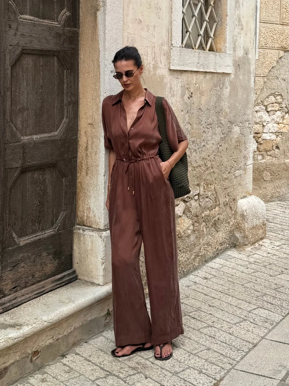 KIVARI - Jaxon Jumpsuit in Brown