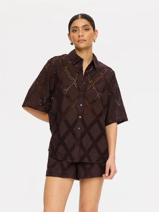 KIVARI - Izzy Shirt in Chocolate