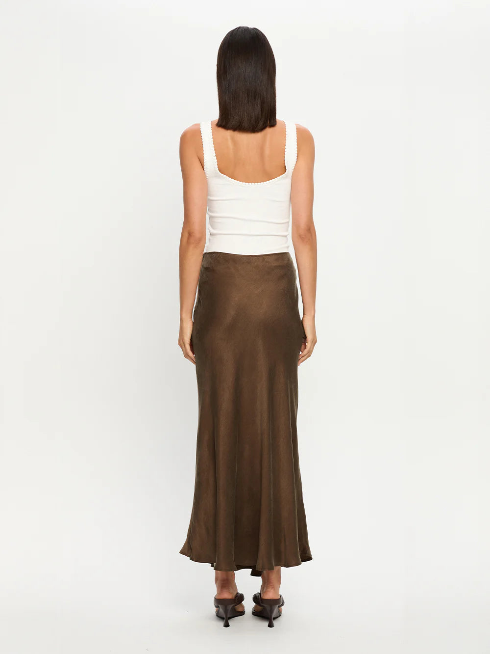 KIVARI - Jaxon Midi Skirt in Mocha
