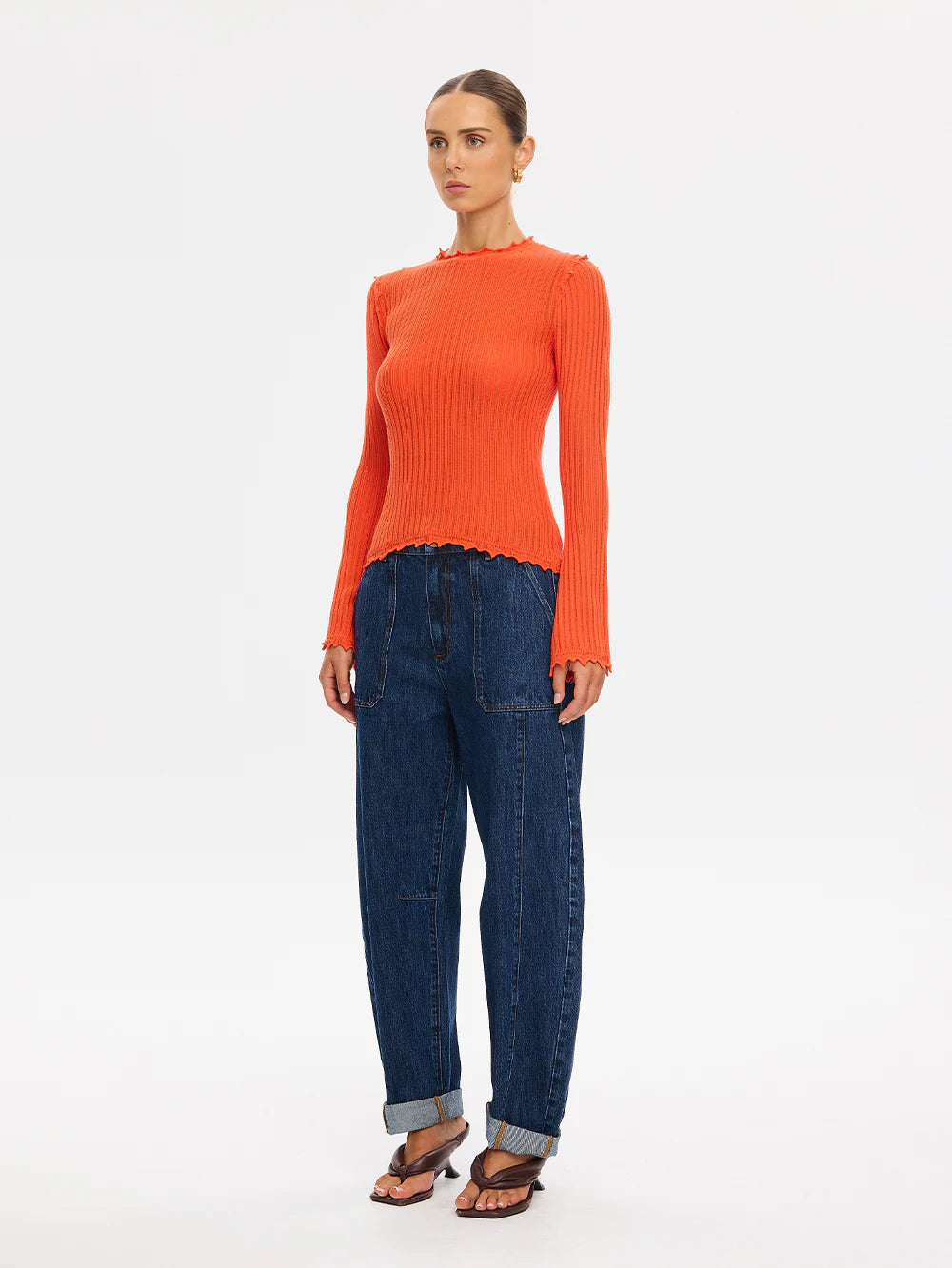 KIVARI - Diana Knit Top in Grape Fruit