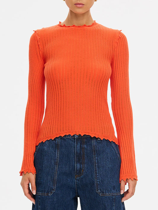 KIVARI - Diana Knit Top in Grape Fruit