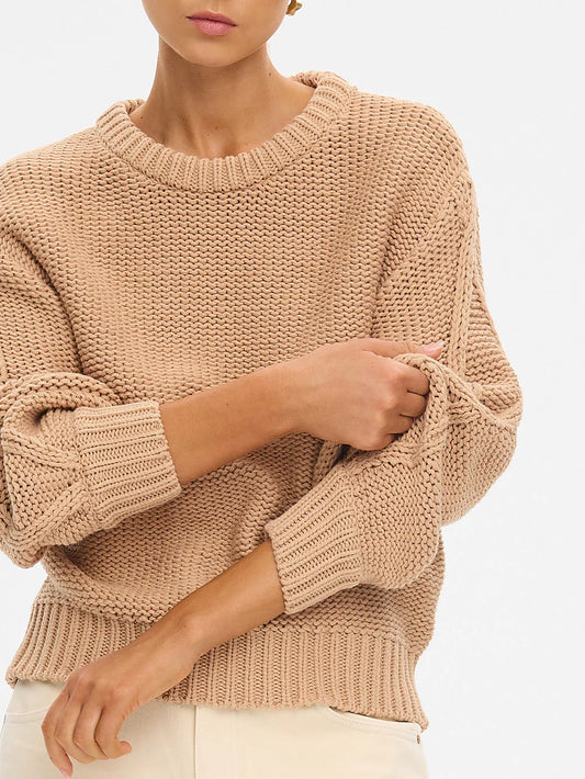 KIVARI - Olesia Knit Sweater in Latte