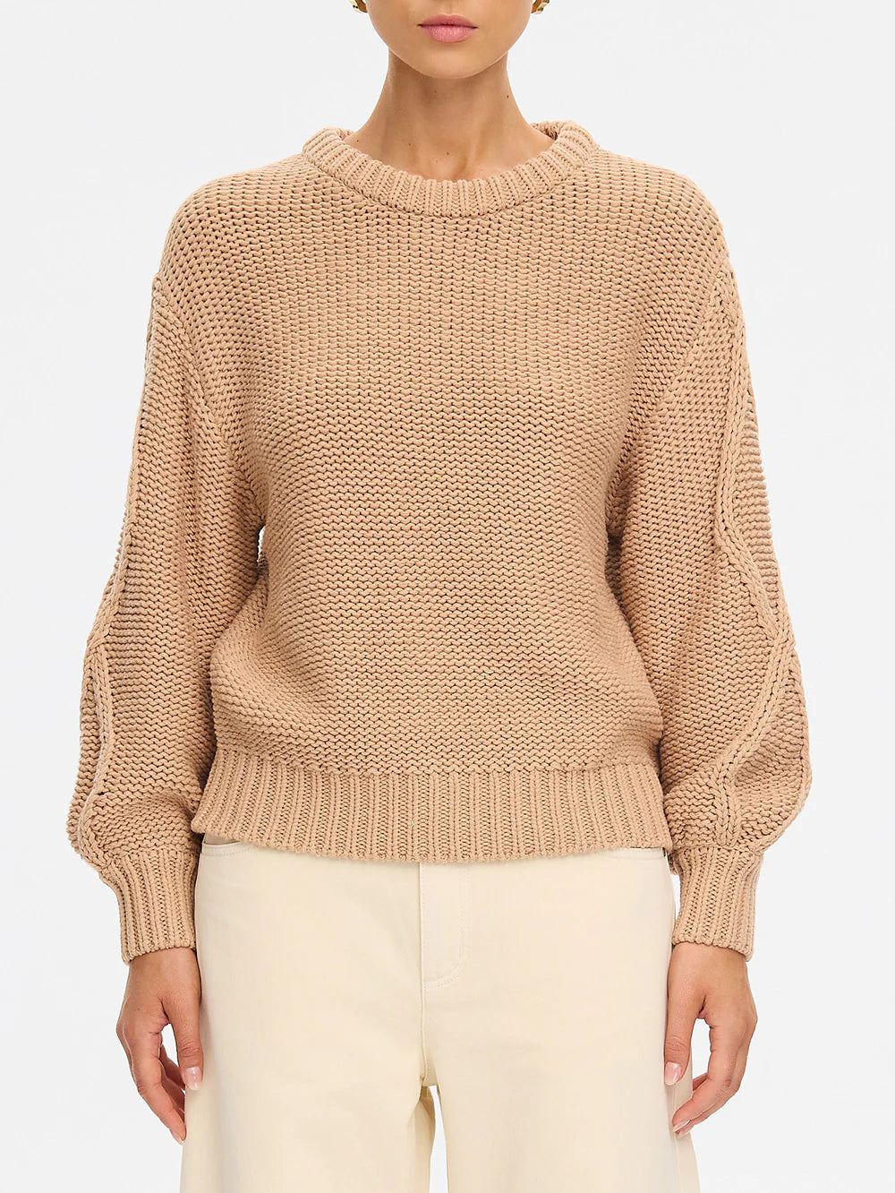 KIVARI - Olesia Knit Sweater in Latte