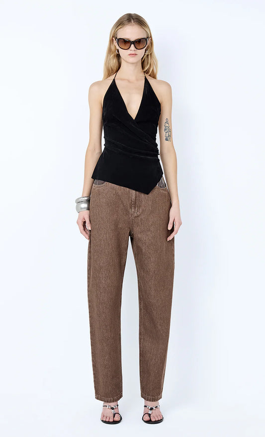 BEC + BRIDGE - Kinley Contrast Jean in Chocolate