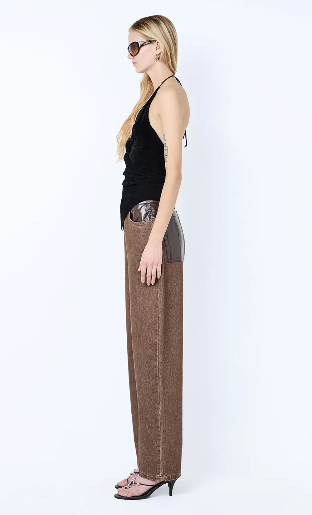 BEC + BRIDGE - Kinley Contrast Jean in Chocolate