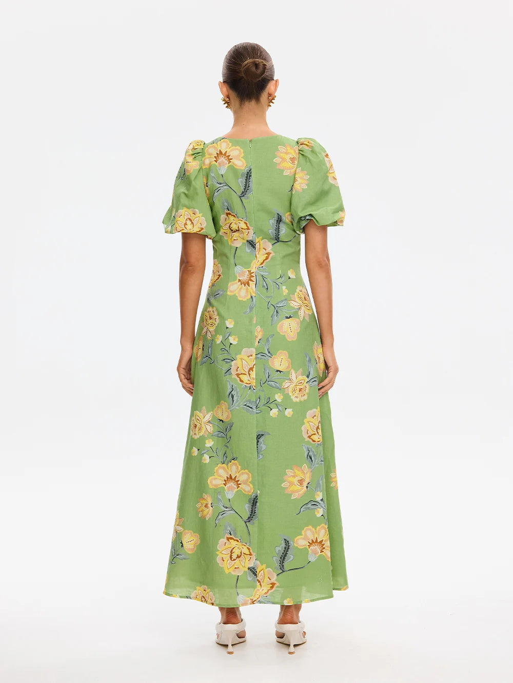 KIVARI - Eve Maxi Dress in Green Floral