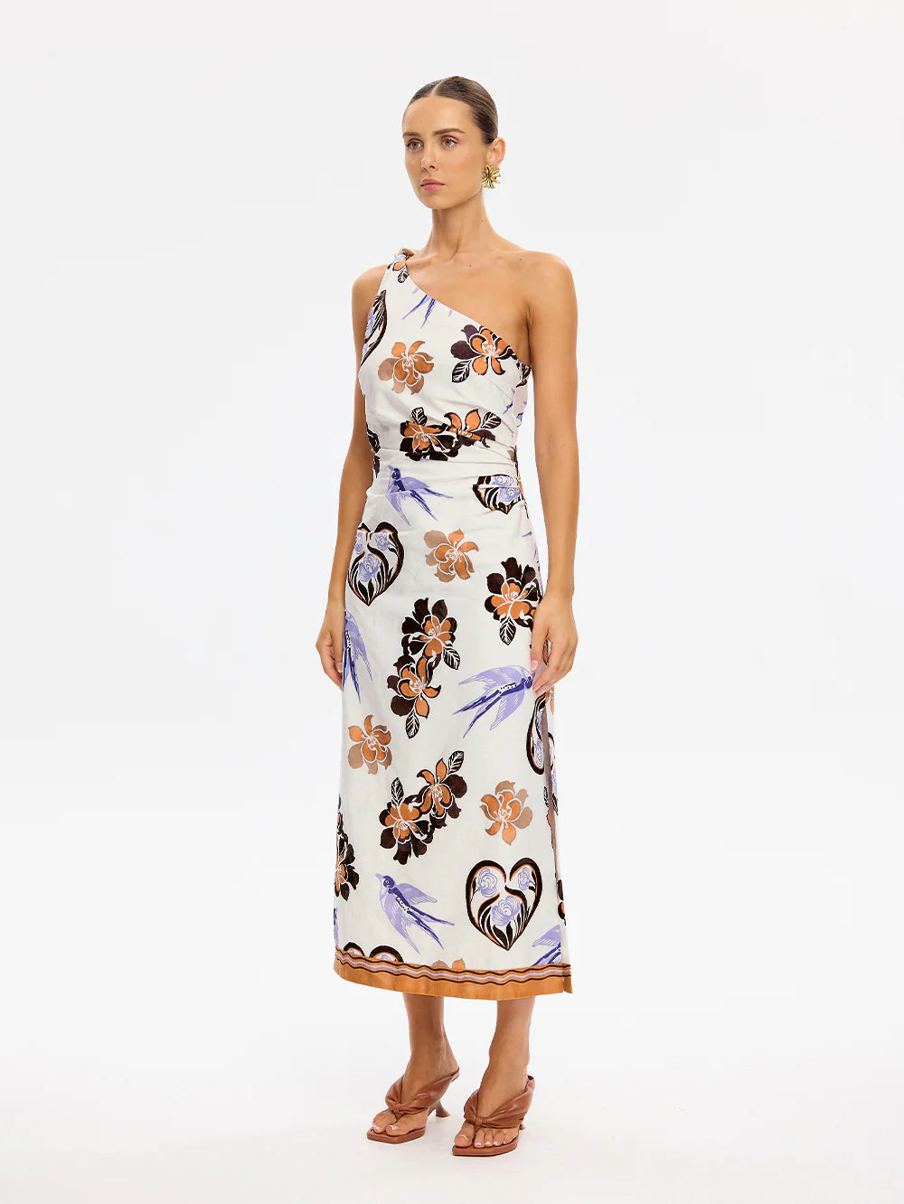 KIVARI - Marit Midi Dress in CREAM TAN