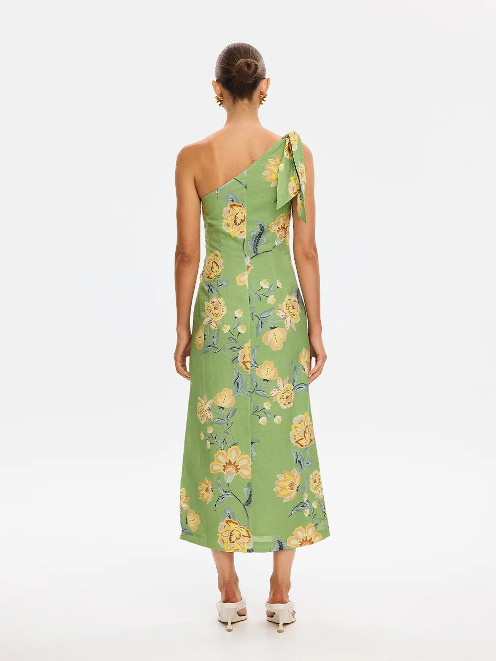 KIVARI - Eve Midi Dress in Green Floral