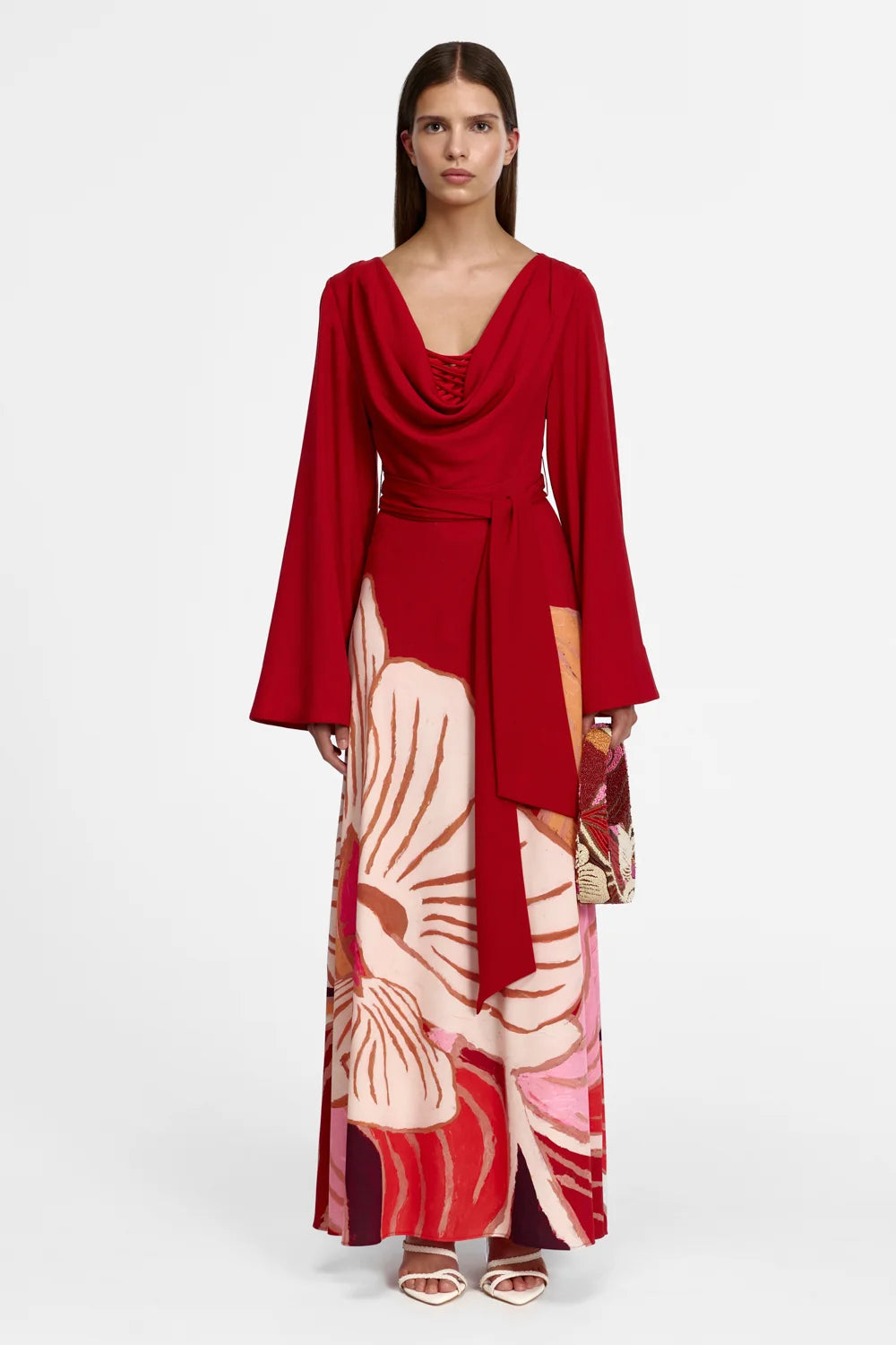 Acler - Lindon Maxi Dress in ROUGE ECLIPSE