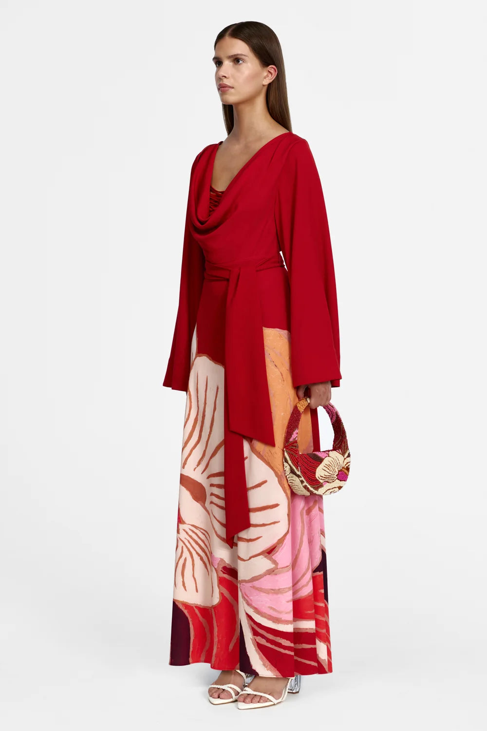 Acler - Lindon Maxi Dress in ROUGE ECLIPSE