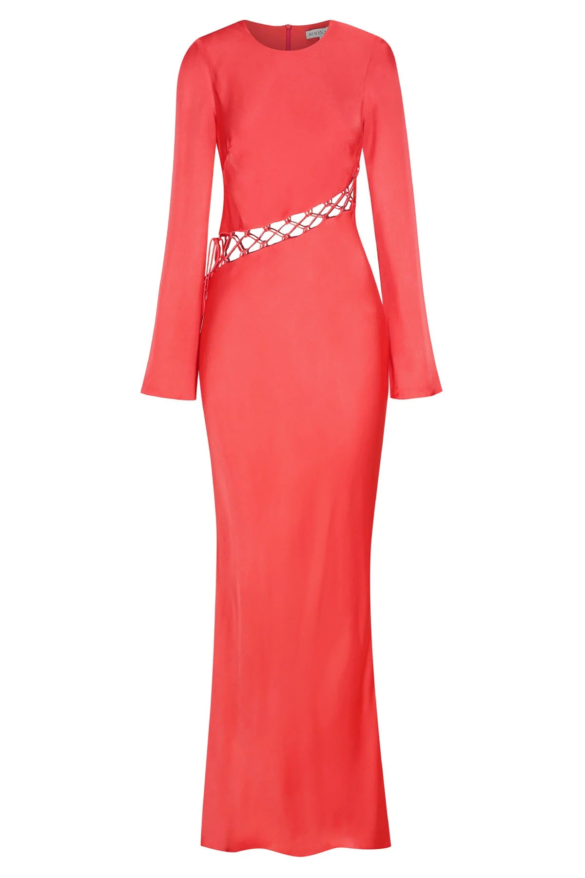 SHONA JOY Poppy Red Asymmetrical Maxi Dress