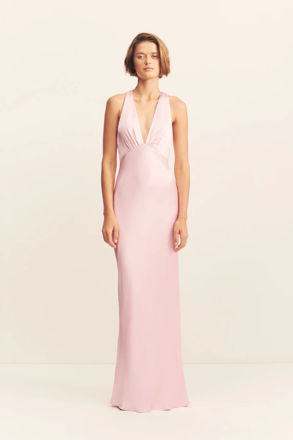 Shona Joy - La Lune Plunged Cross Back Maxi Dress IN BLOSSOM