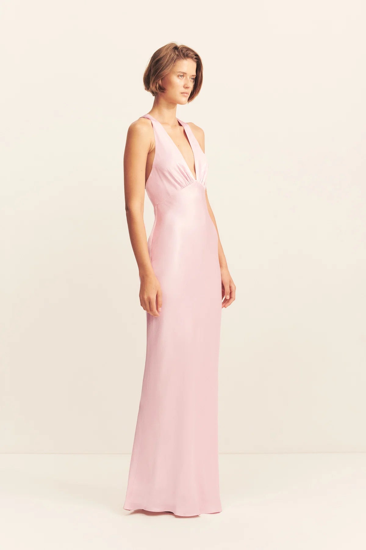 Shona Joy - La Lune Plunged Cross Back Maxi Dress IN BLOSSOM