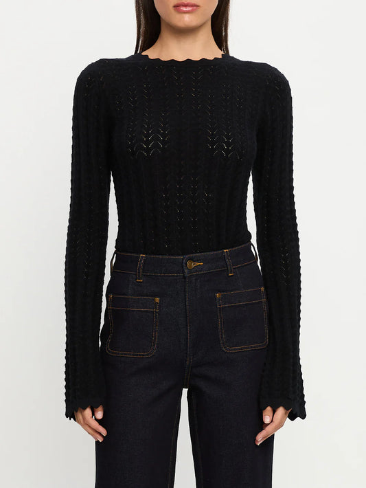 KIVARI - Logan Knit top in Black