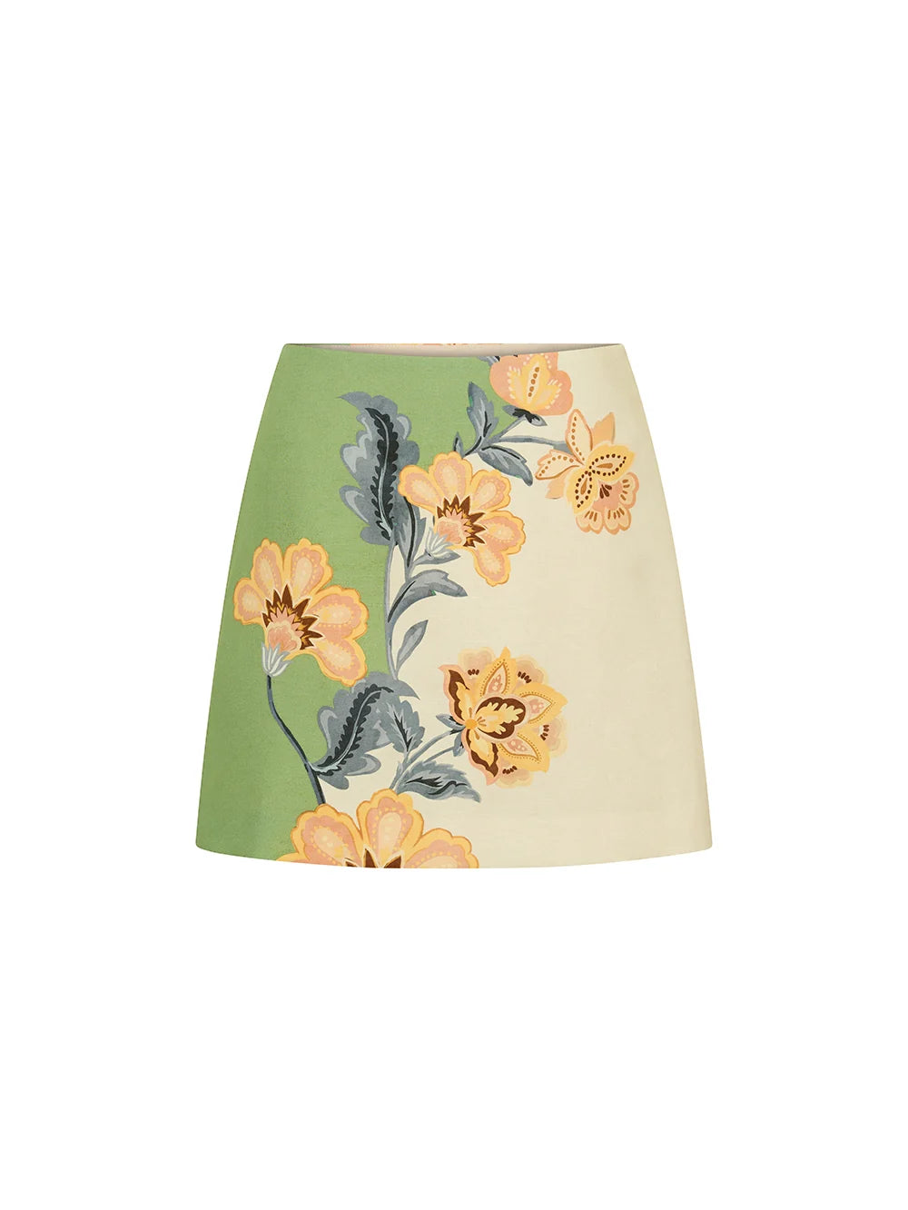 KIVARI - Lotte Mini Skirt in Green Floral
