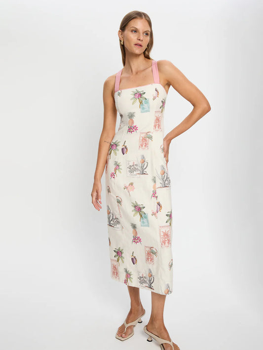 KIVARI - Lyra Tie Back Midi Dress