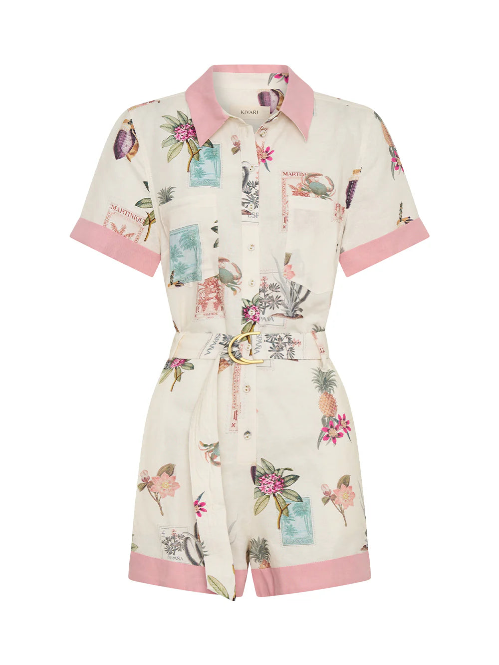 KIVARI - Lyra Linen Playsuit