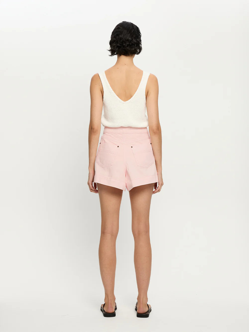 KIVARI Celene Denim Short-pink