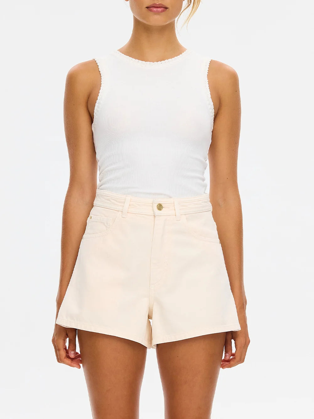 KIVARI - Dylan Denim Shorts in Rosewater