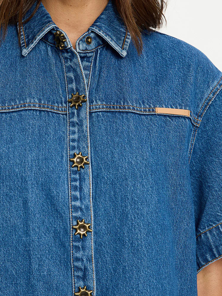 KIVARI - Marla Shirt in Indigo