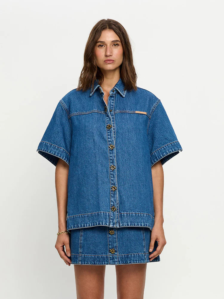 KIVARI - Marla Shirt in Indigo