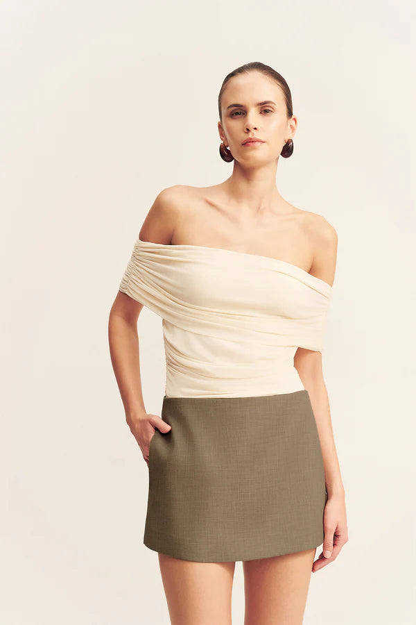 SHONA JOY - Mira Off Shoulder Top in Ivory