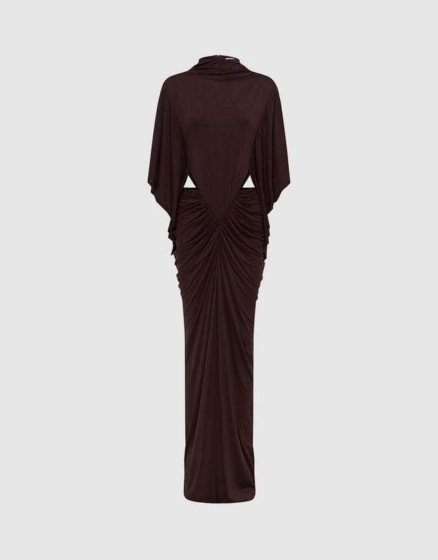 Shona Joy - Miro Cut Out Draped Maxi Dress IN RISTRETTO
