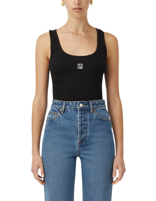 CAMILLA AND MARC Nora scoop neck tank-black