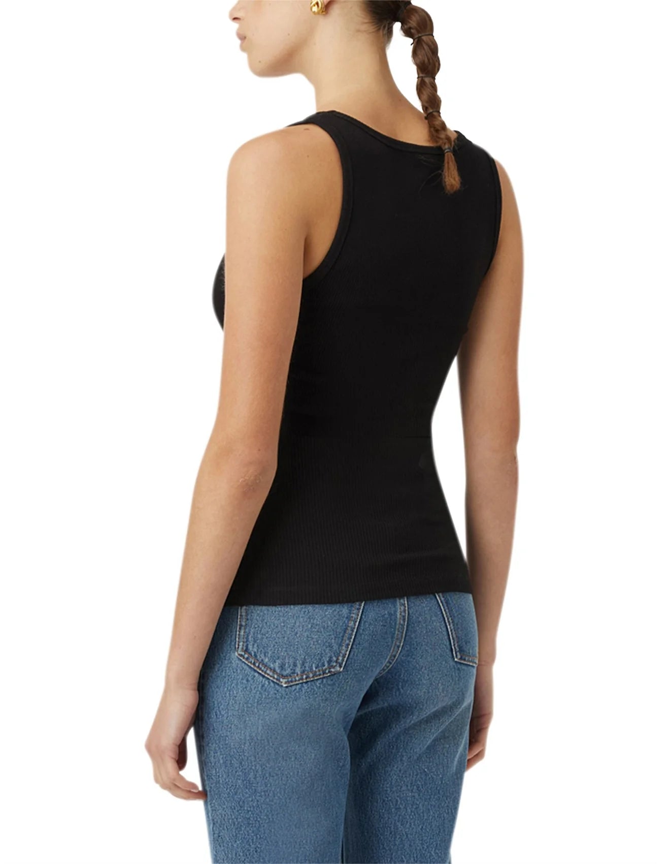 CAMILLA AND MARC Nora scoop neck tank-black