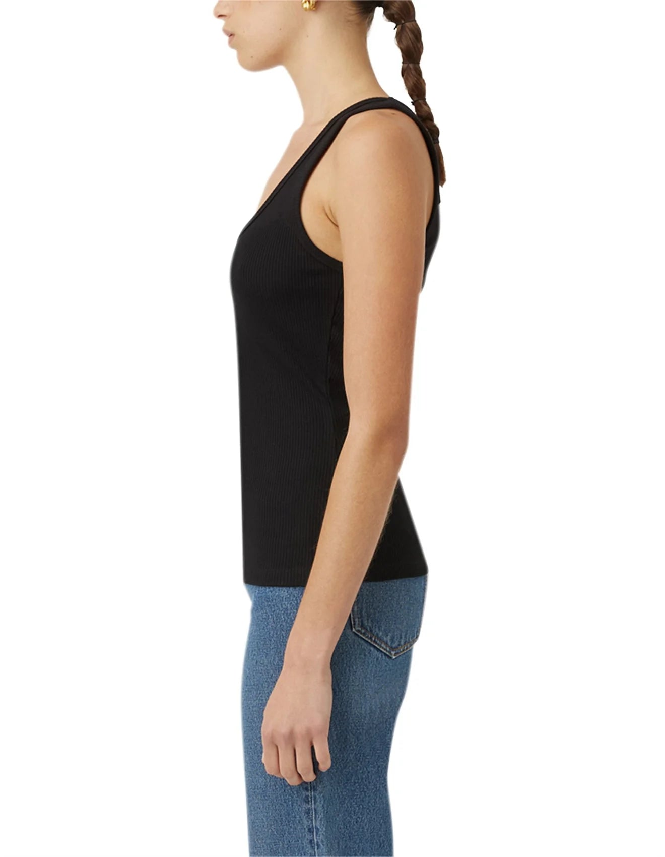 CAMILLA AND MARC Nora scoop neck tank-black