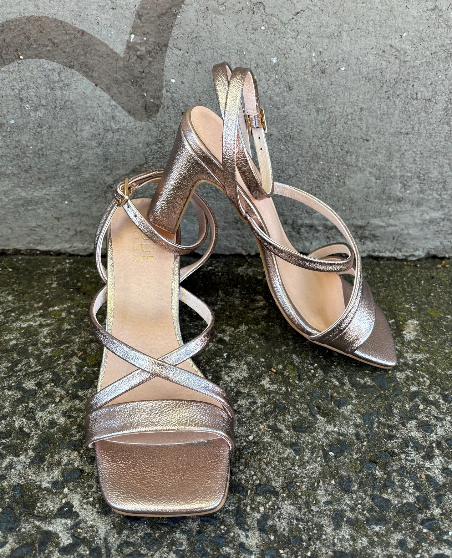 NUDE FOOTWEAR - GRACE 7.5CM HEEL IN ROSE GOLD