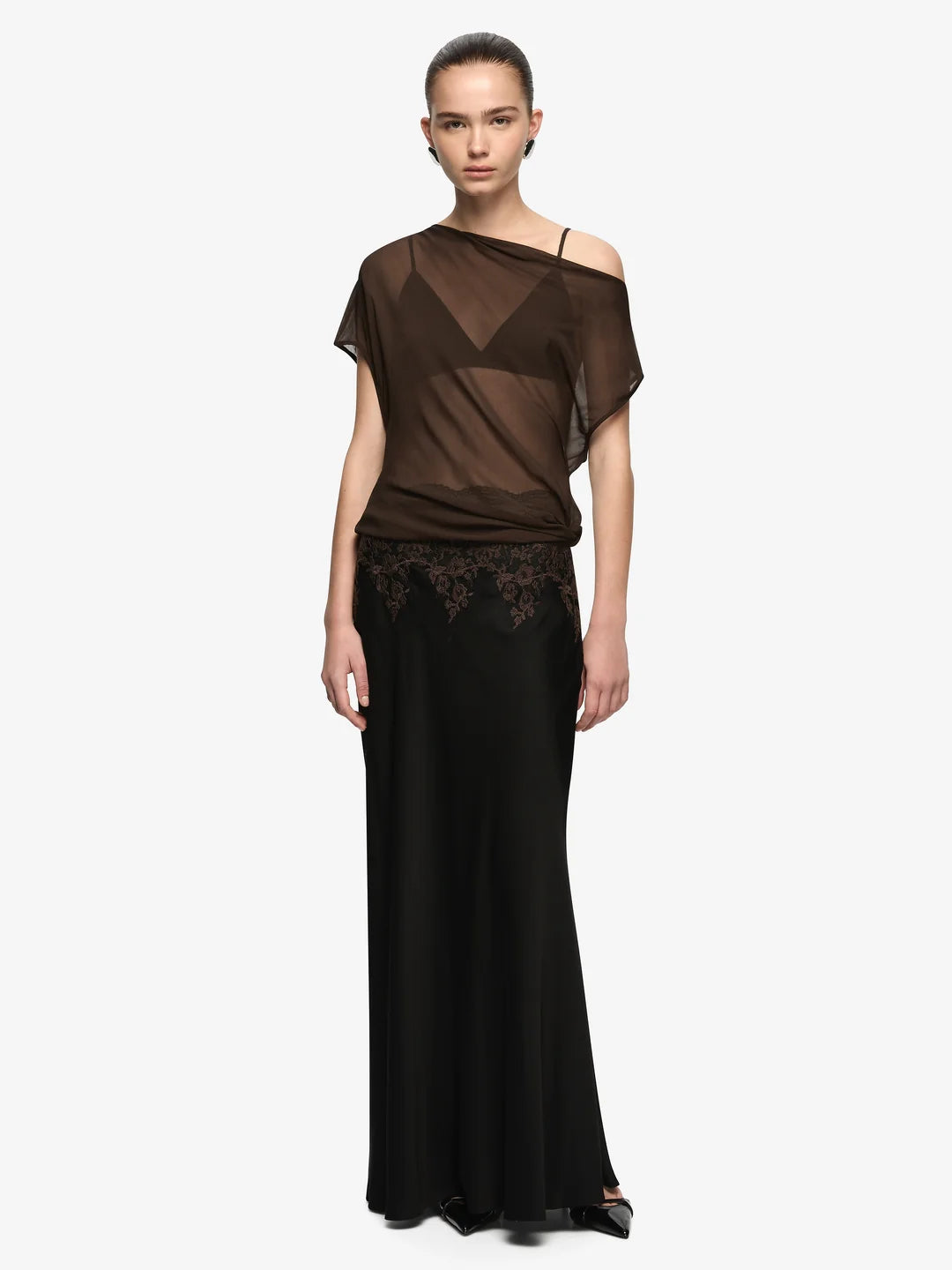 Bec and Bridge - Orsina Drape Top IN BITTER CHOC