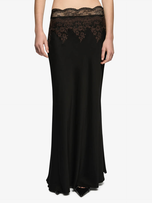 BEC + BRIDGE - Orsina Maxi Skirt in Black/Bitter Choc