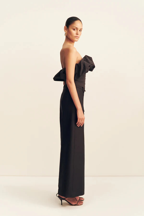 SHONA JOY - Otis Wide Leg Belted Pant in Black