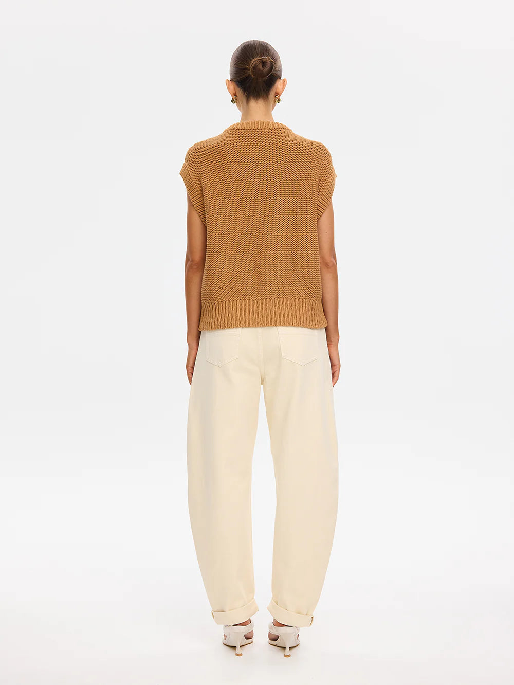 KIVARI - Olesia Knit Vest in Tan