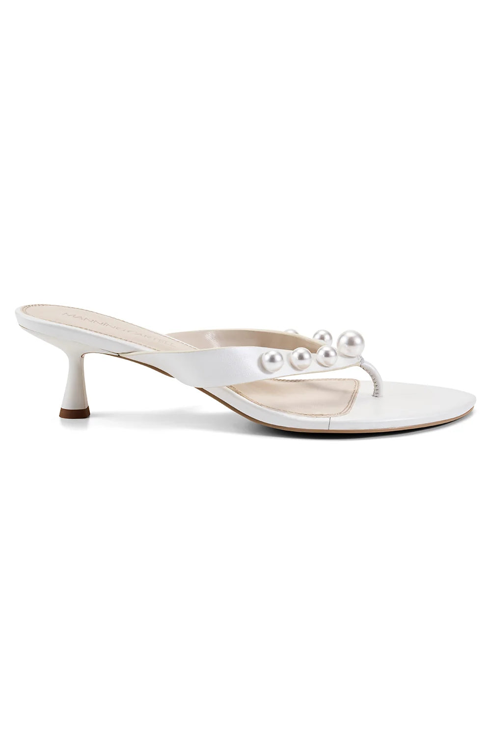 Manning Cartell - Pearl Kitten Heel IN WHITE