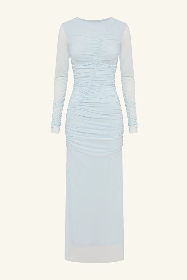 SHONA JOY - Mira Gathered Maxi Dress - Sky