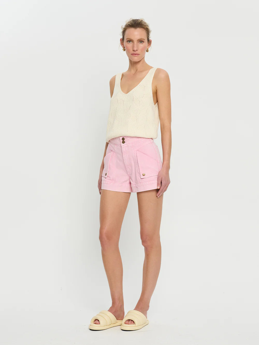 KIVARI Paloma Denim Short-pink