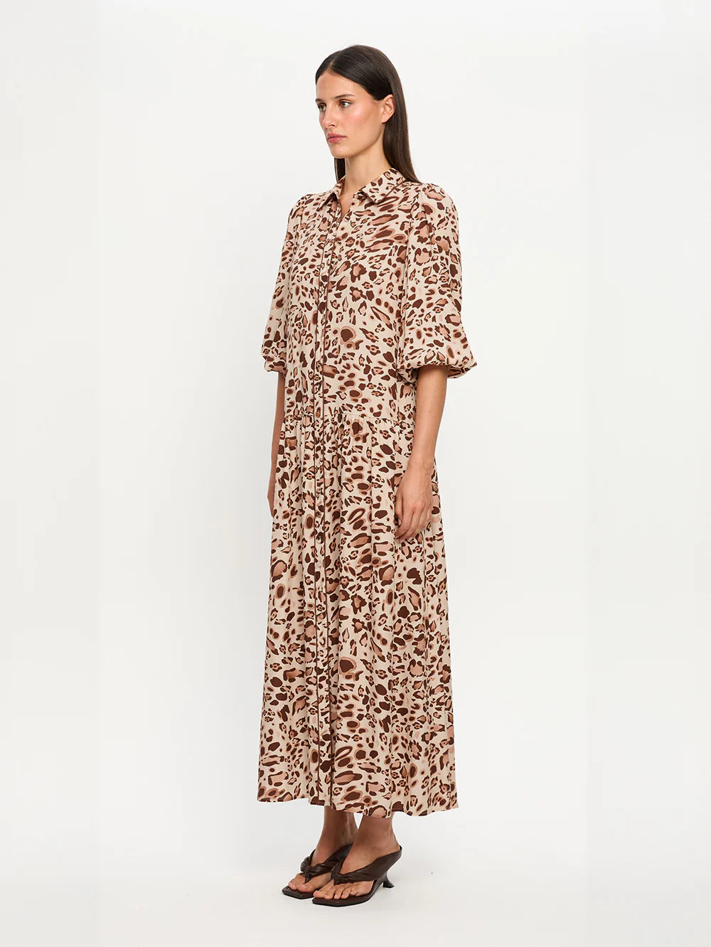 KIVARI - Paris Maxi Dress in Leopard