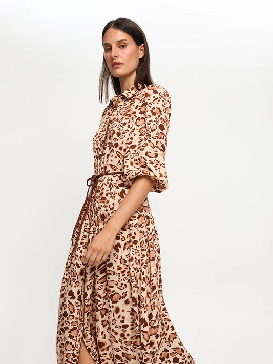 KIVARI - Paris Maxi Dress in Leopard