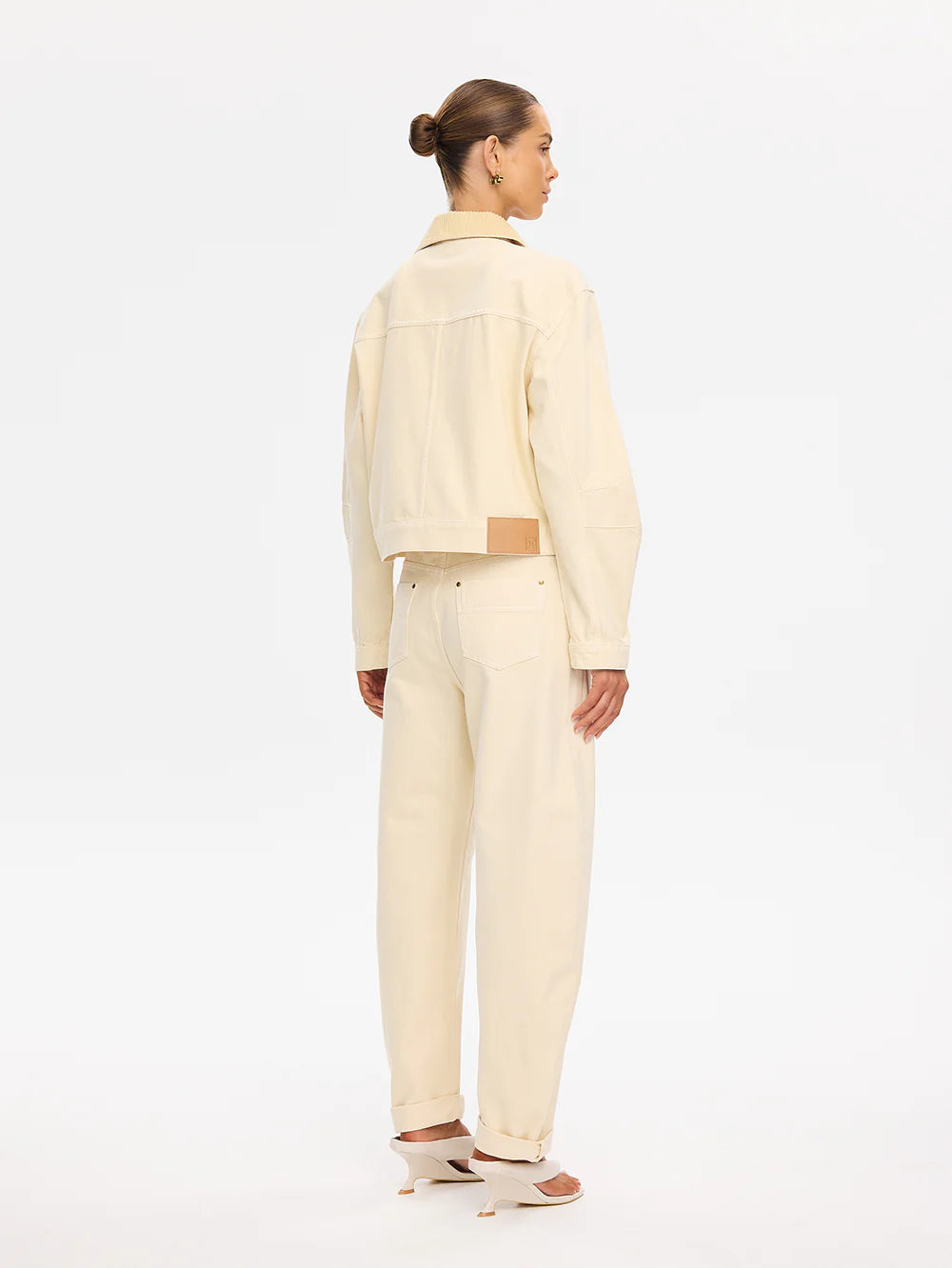 KIVARI - Parker Denim Jacket in Cream